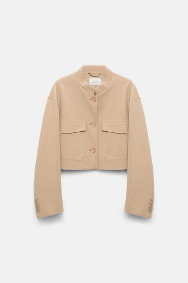 Dorothee Schumacher Verkürztes Jacket aus Punto Milano tender beige