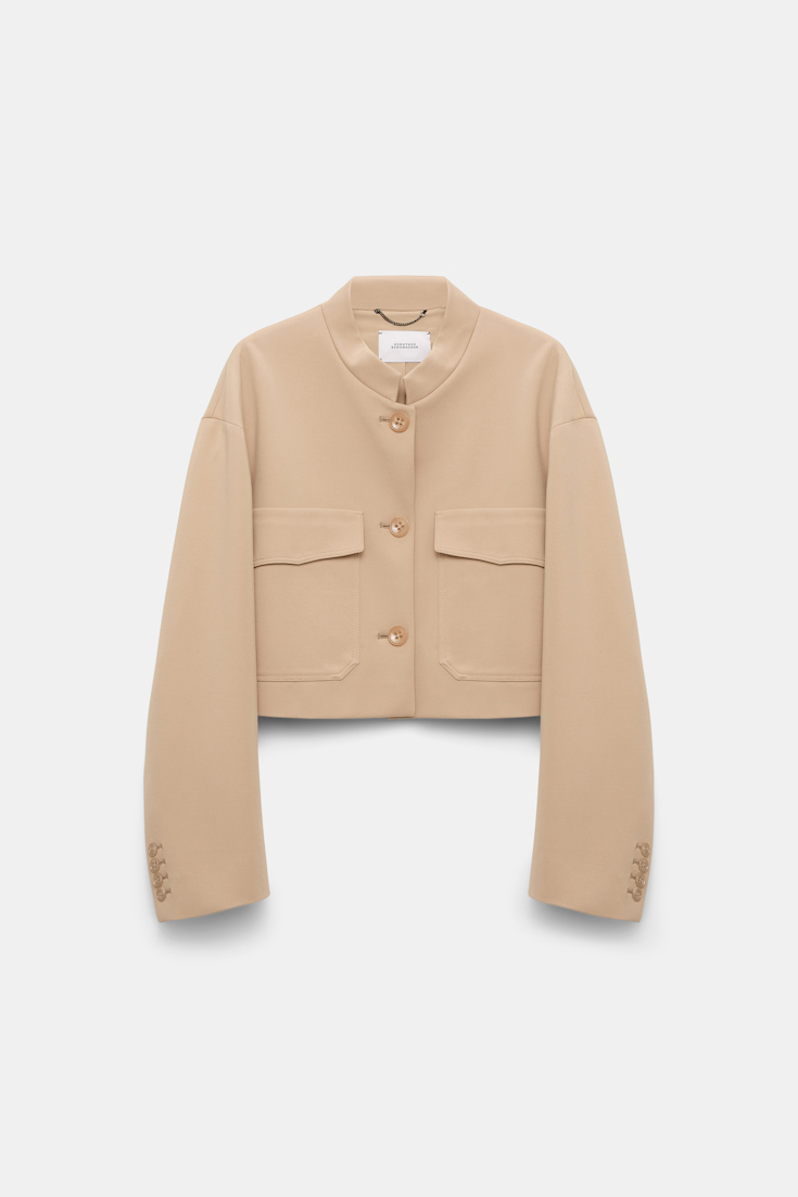 Dorothee Schumacher Verkürztes Jacket aus Punto Milano tender beige