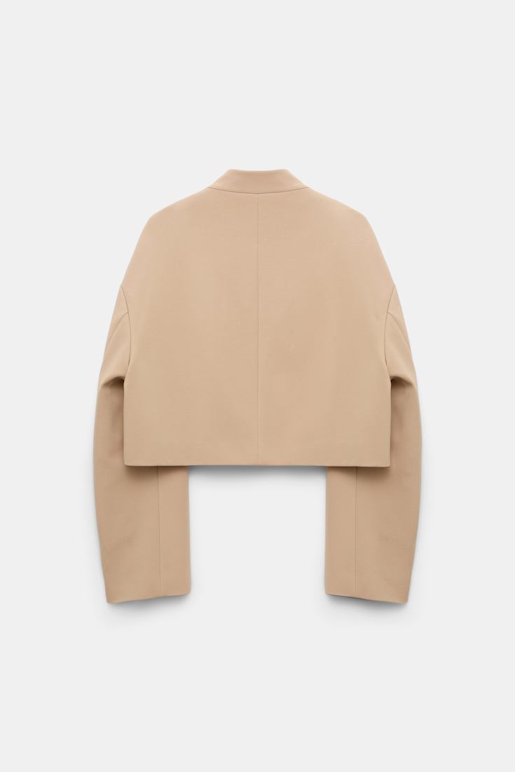 Dorothee Schumacher Verkürztes Jacket aus Punto Milano tender beige