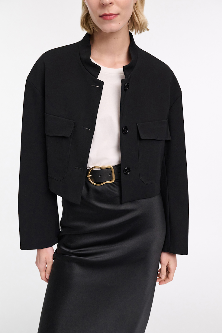 Dorothee Schumacher Verkürztes Jacket aus Punto Milano pure black