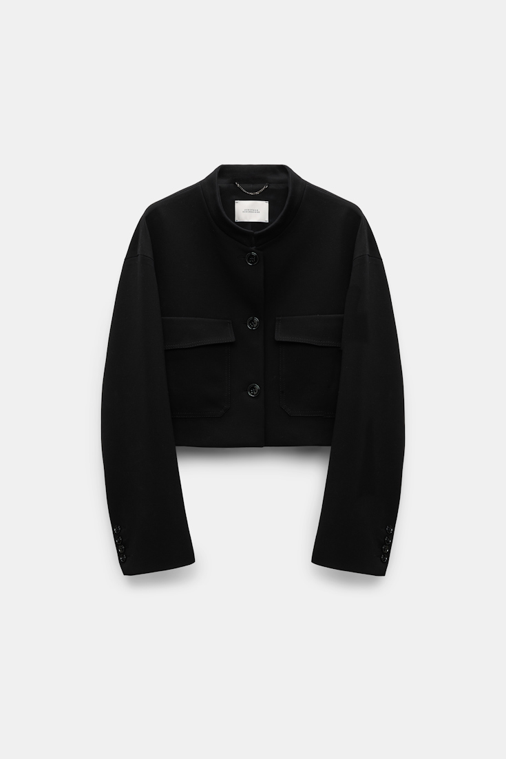 Dorothee Schumacher Verkürztes Jacket aus Punto Milano pure black