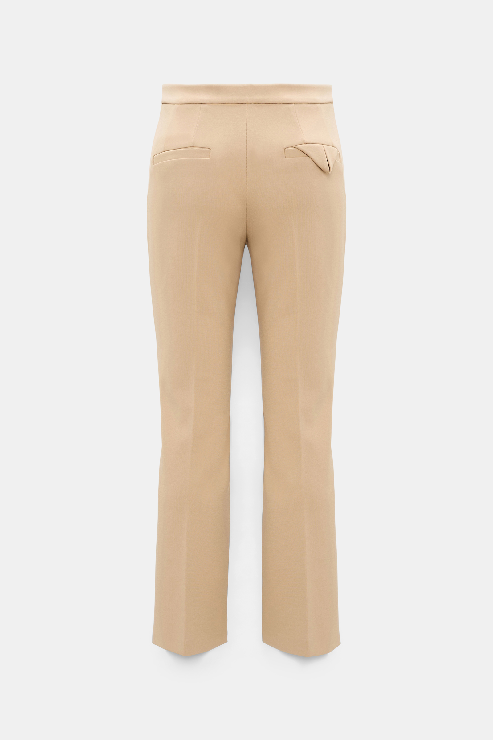 Dorothee Schumacher Verkürzte Hose aus Punto Milano mit ausgestelltem Bein tender beige