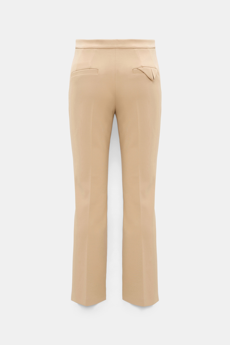 Dorothee Schumacher Verkürzte Hose aus Punto Milano mit ausgestelltem Bein tender beige