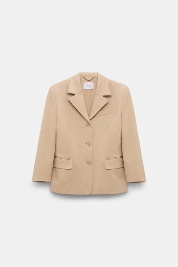 Dorothee Schumacher Mini Blazer aus Punto Milano tender beige