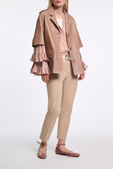 Dorothee Schumacher Zigarettenhose aus Punto Milano tender beige