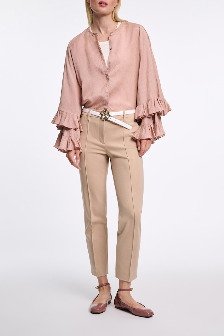 Dorothee Schumacher Zigarettenhose aus Punto Milano tender beige