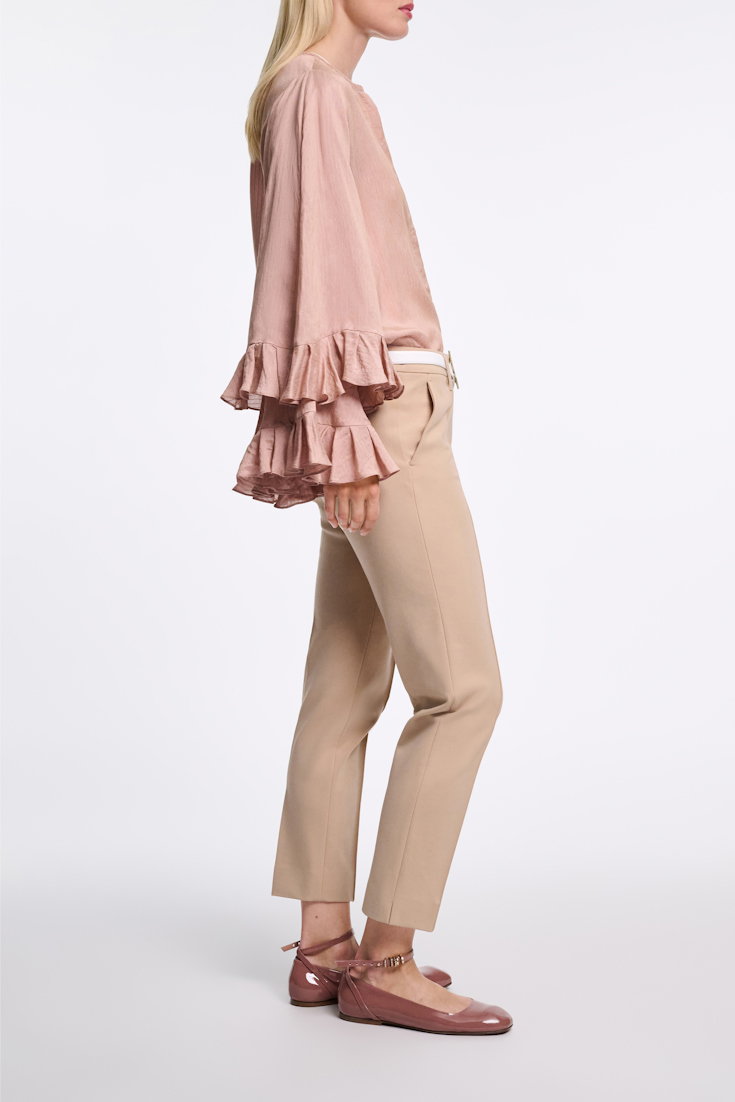Dorothee Schumacher Zigarettenhose aus Punto Milano tender beige