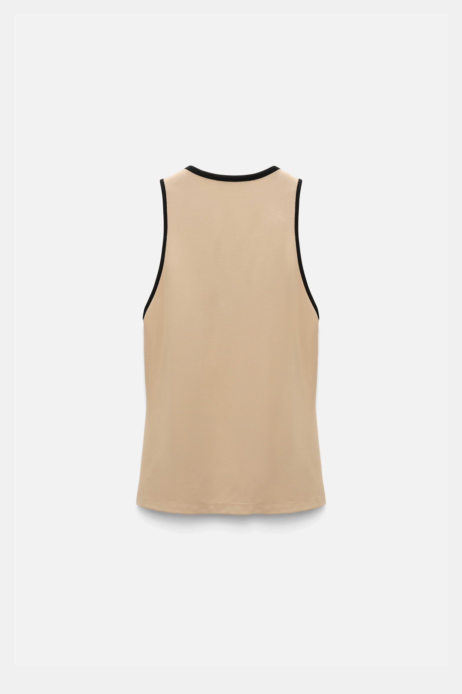 Dorothee Schumacher Punto Milano Top mit kontrastierender Zierleiste tender beige