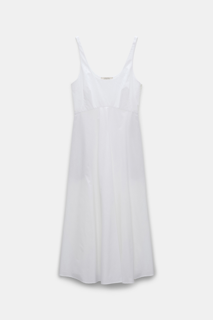 Dorothee Schumacher Cotton poplin midi-dress pure white