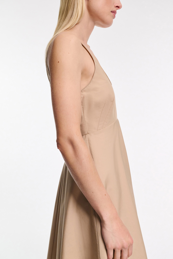Dorothee Schumacher Midi-Kleid aus Baumwoll-Popeline mit Tanktop-Ausschnitt trench