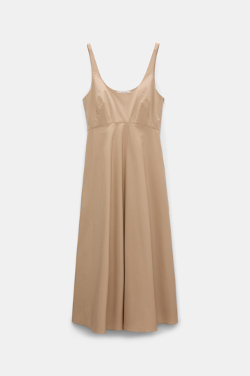 Dorothee Schumacher Midi-Kleid aus Baumwoll-Popeline mit Tanktop-Ausschnitt trench