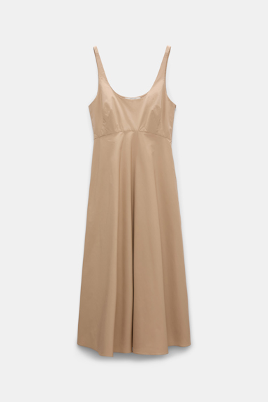 Dorothee Schumacher Midi-Kleid aus Baumwoll-Popeline mit Tanktop-Ausschnitt trench