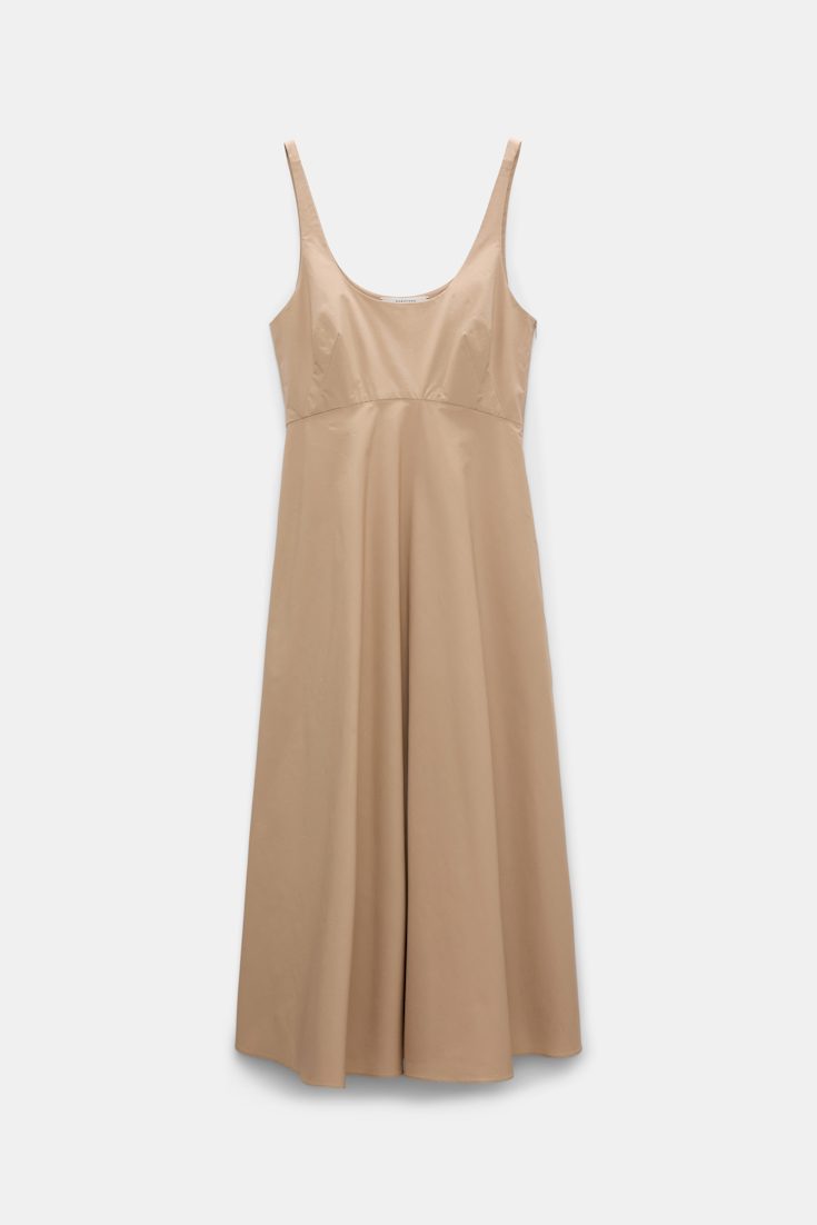 Dorothee Schumacher Midi-Kleid aus Baumwoll-Popeline mit Tanktop-Ausschnitt trench
