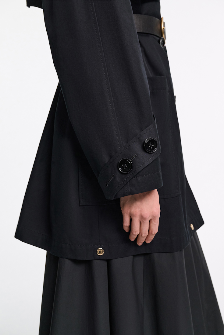 Dorothee Schumacher Trench coat with adjustable hemline pure black