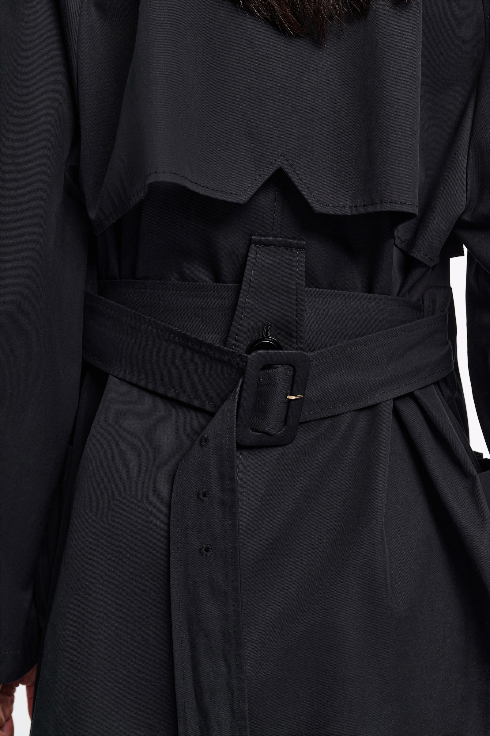 Dorothee Schumacher Trench coat with adjustable hemline pure black
