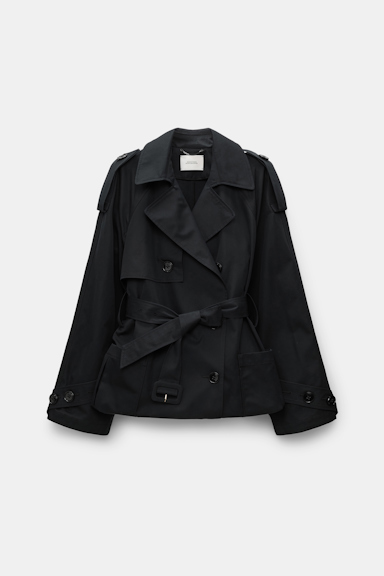 Dorothee Schumacher Trench coat with adjustable hemline pure black