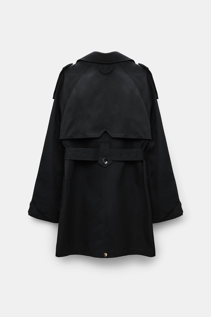 Dorothee Schumacher Trench coat with adjustable hemline pure black