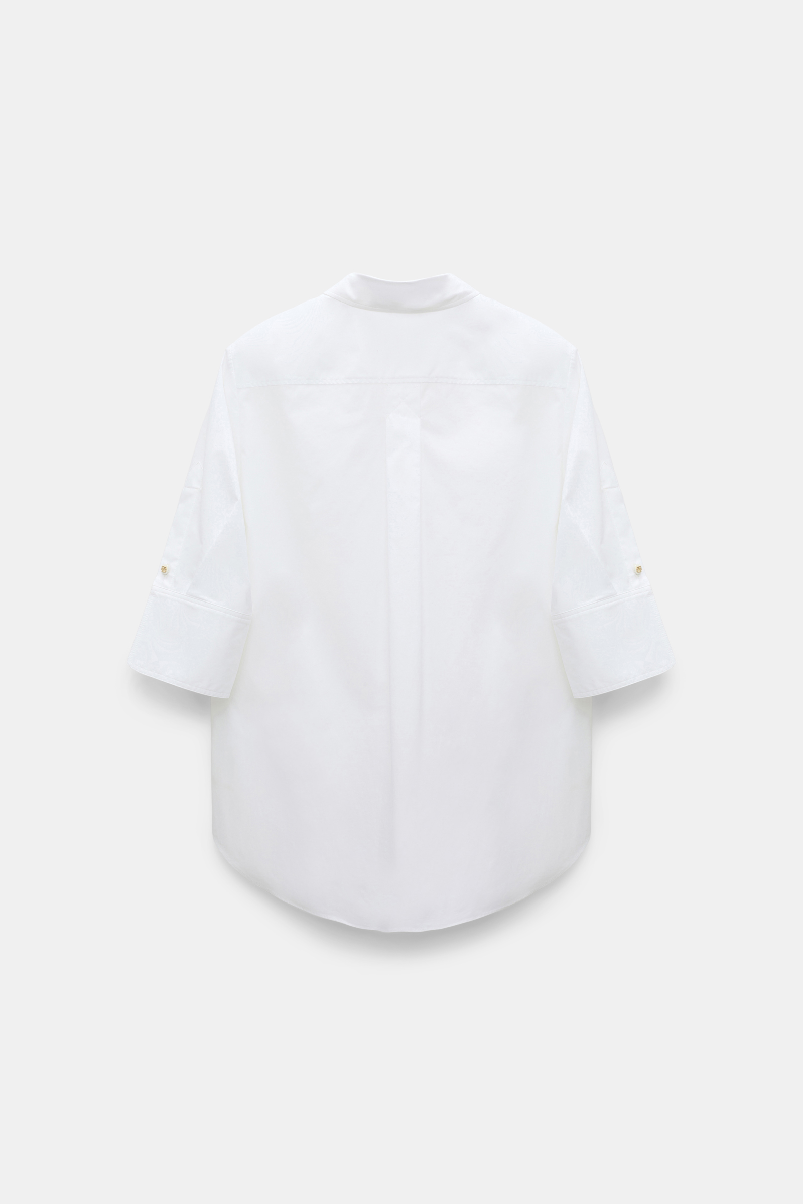 Dorothee Schumacher Halbarmbluse mit aufgeschlagener Manschette pure white