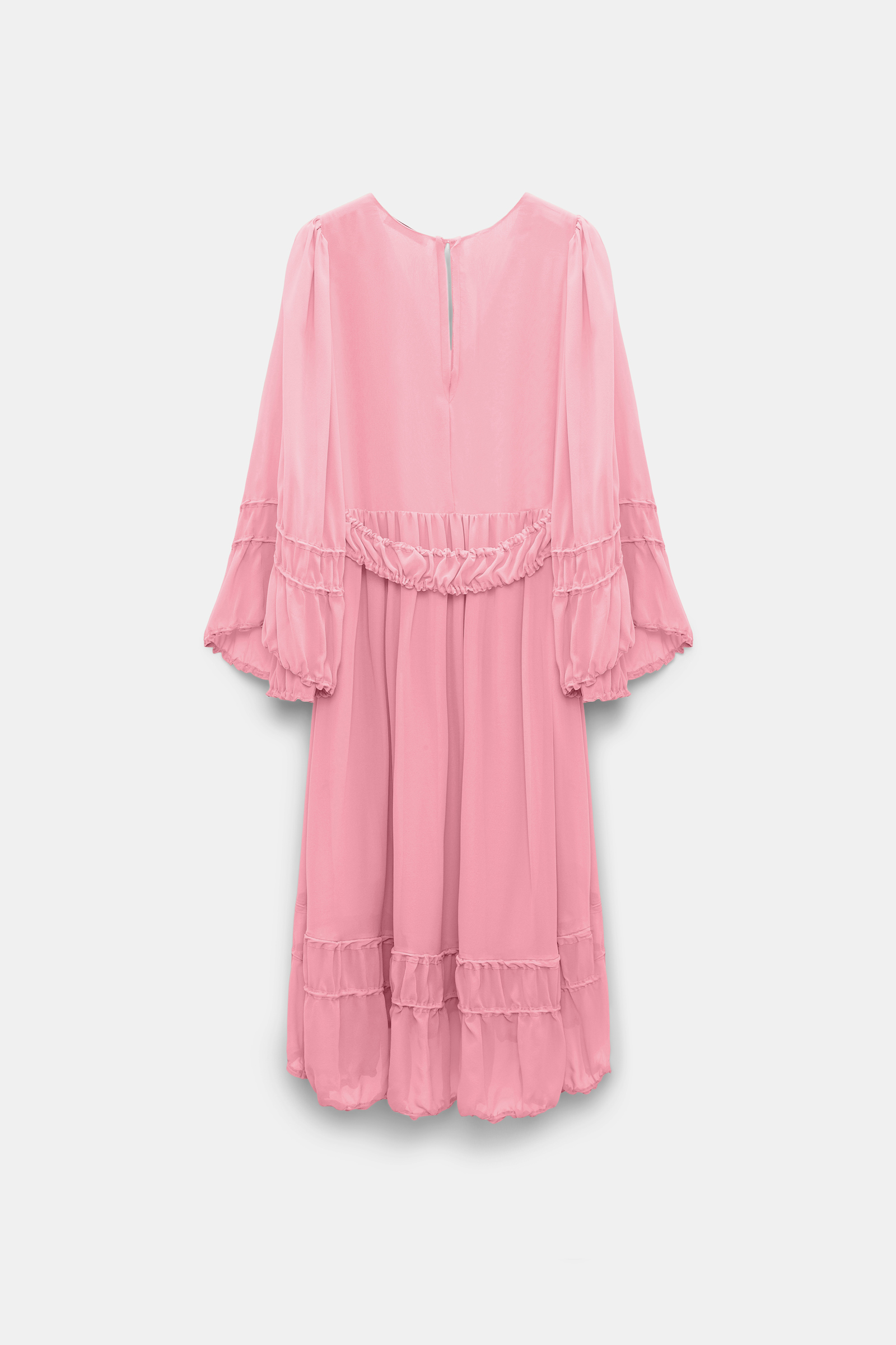 Dorothee Schumacher Langarmkleid aus Seiden-Georgette candy pink