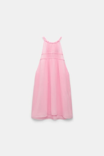 Dorothee Schumacher Neckholder-Top aus Seiden-Georgette candy pink