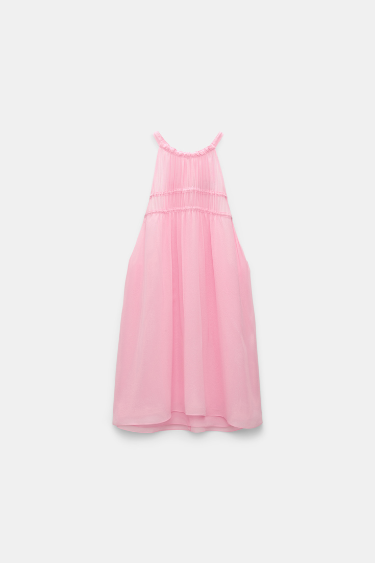 Dorothee Schumacher Neckholder-Top aus Seiden-Georgette candy pink