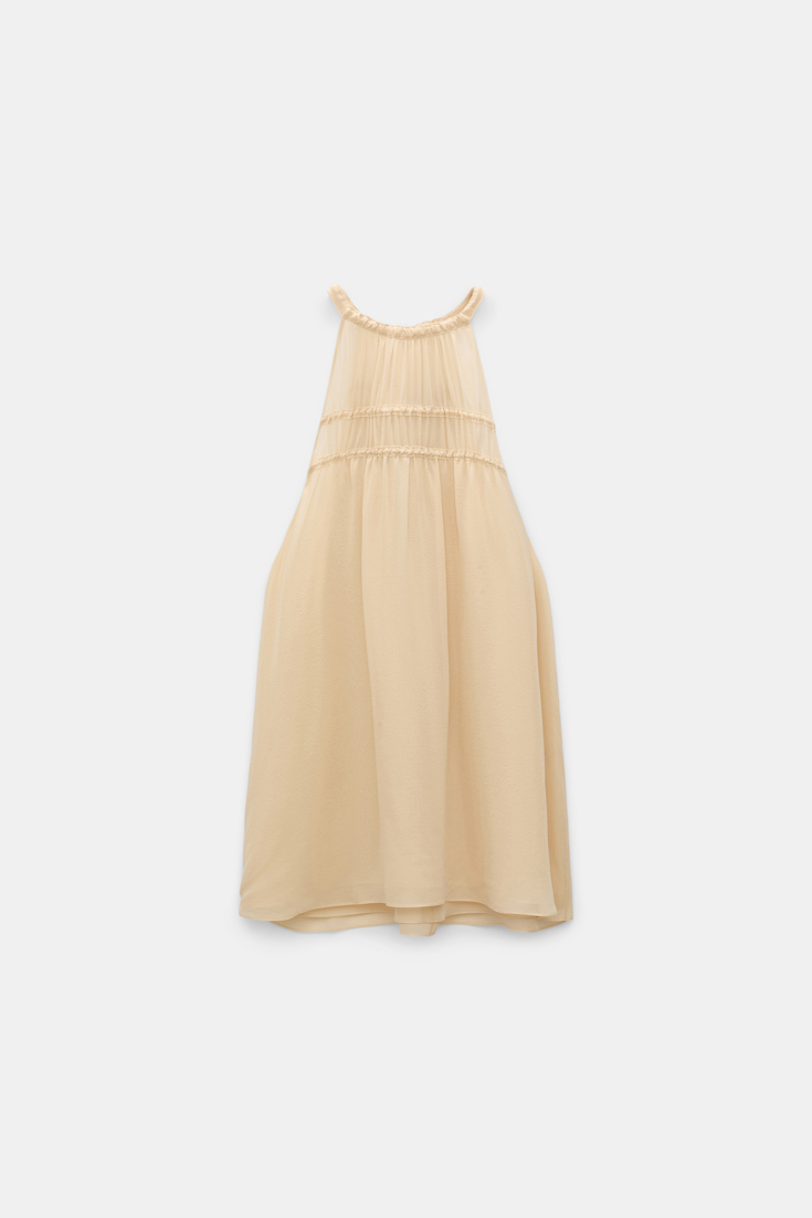 Dorothee Schumacher Neckholder-Top aus Seiden-Georgette soft sand