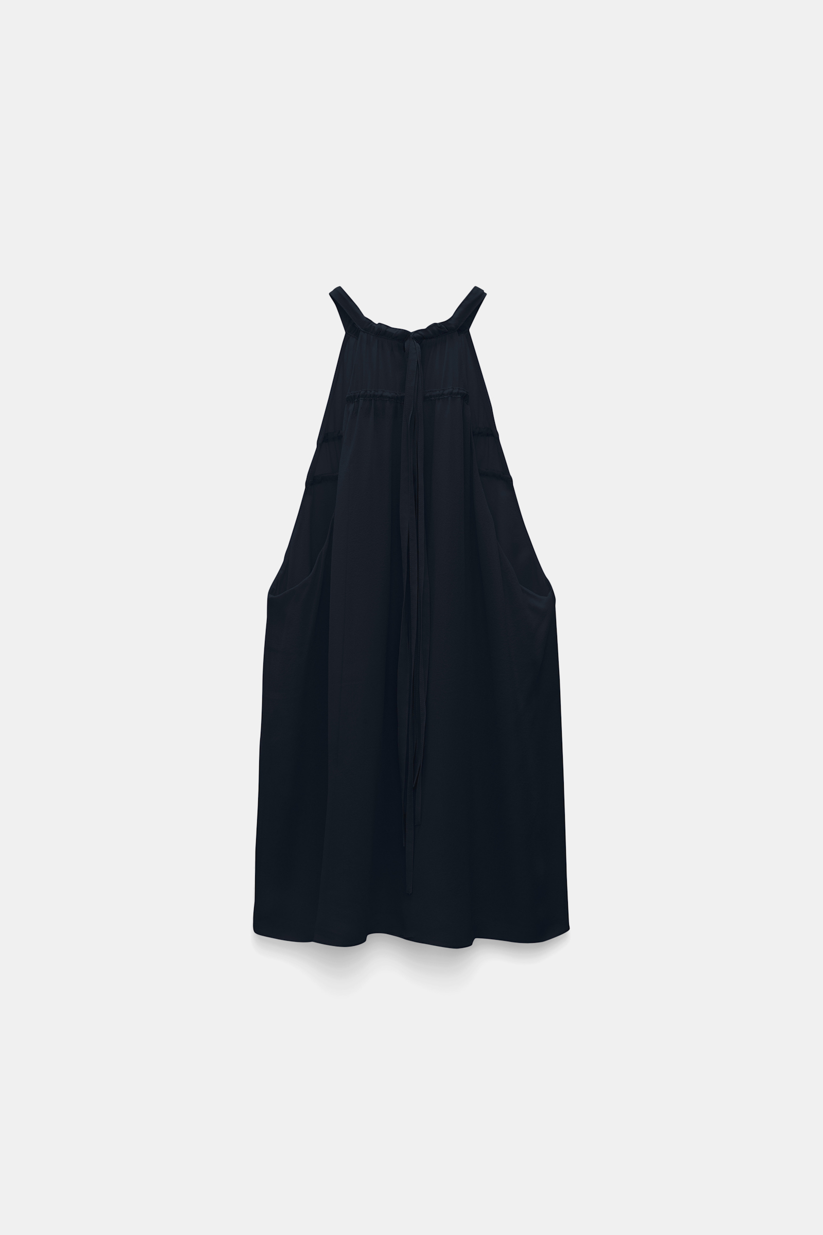 Dorothee Schumacher Neckholder-Top aus Seiden-Georgette dark navy