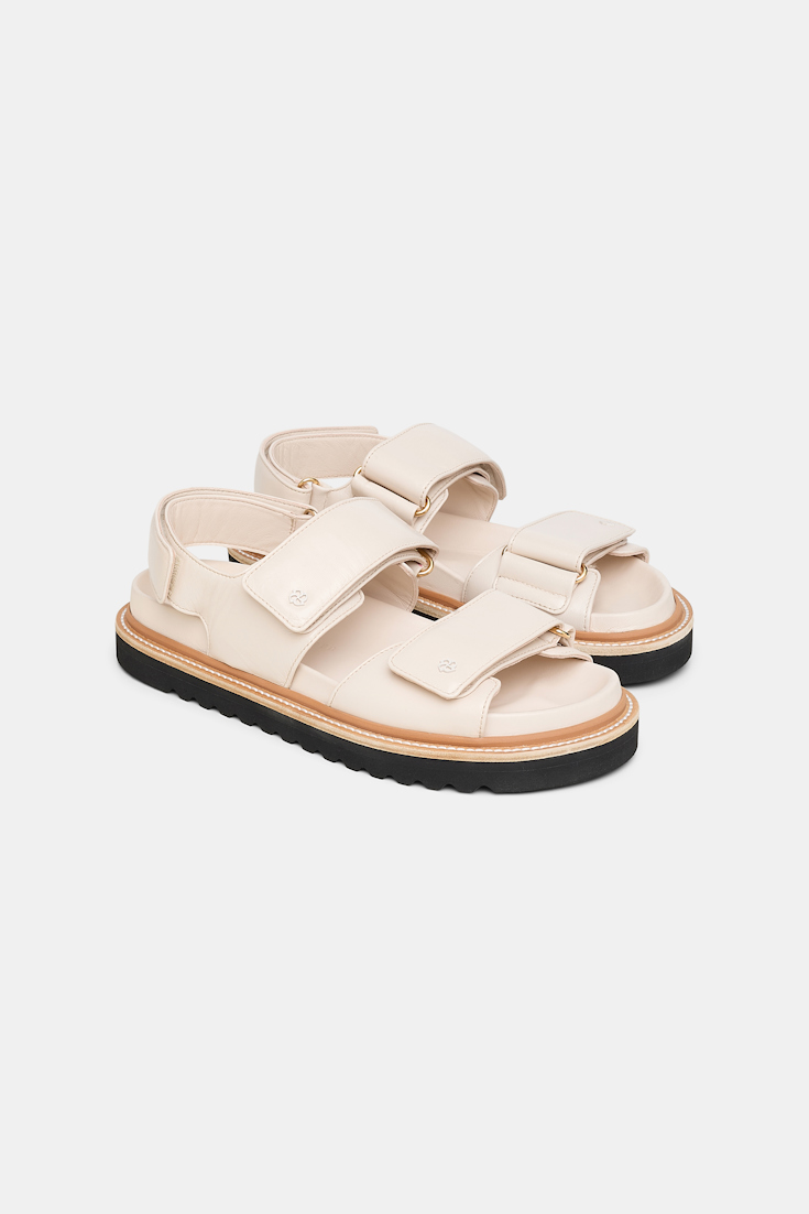 Dorothee Schumacher Sandale mit Klettverschluss ivory
