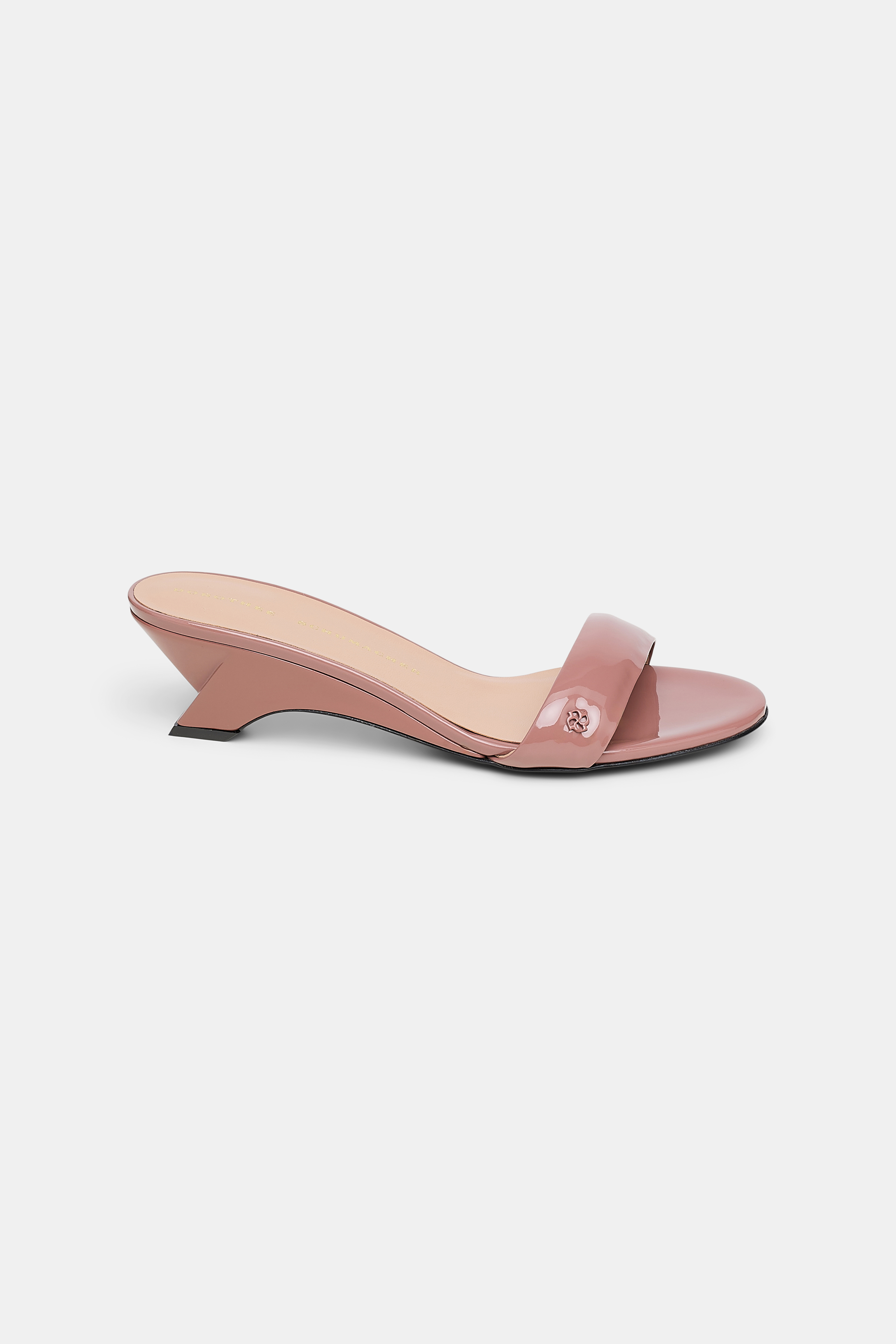 Dorothee Schumacher Patent leather contour wedges copper