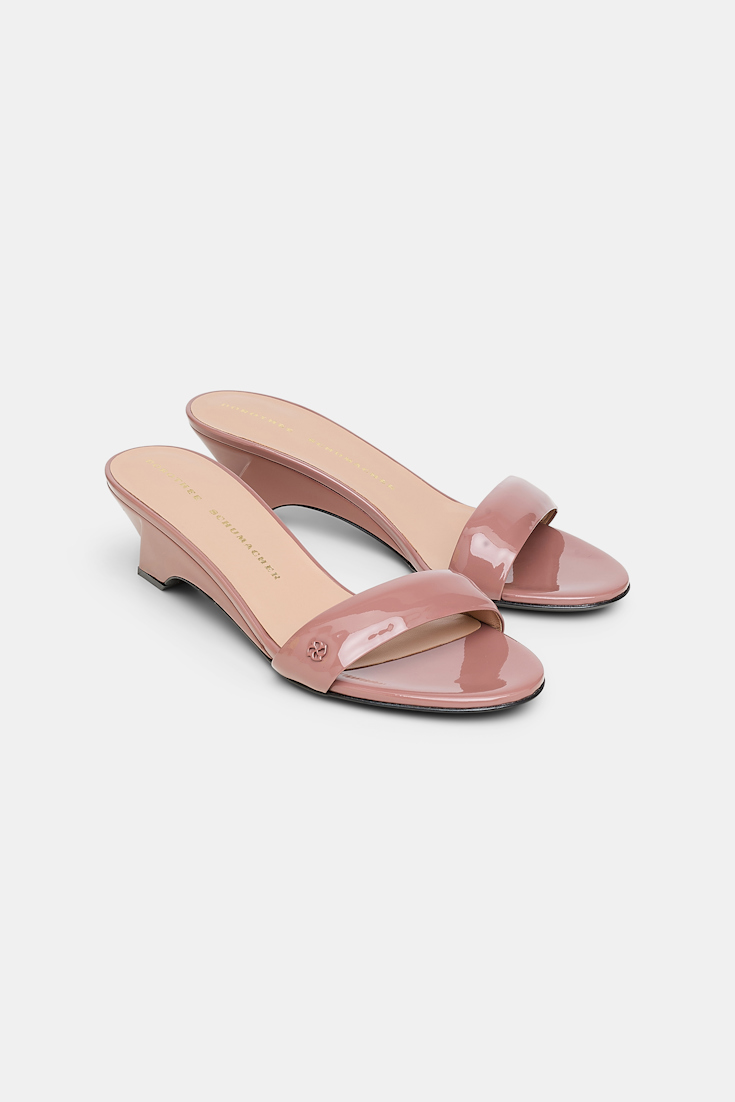 Dorothee Schumacher Shiny Mule Wedges copper