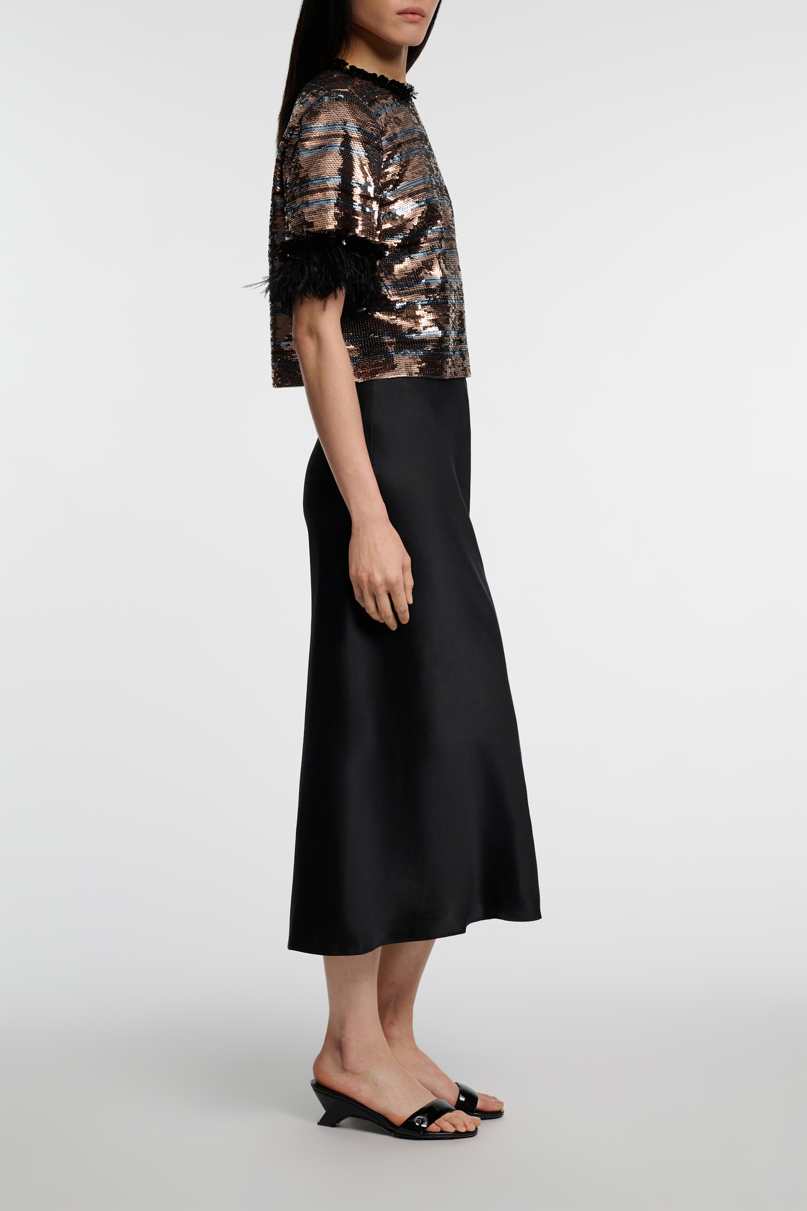 Dorothee Schumacher Shiny Mule Wedges pure black