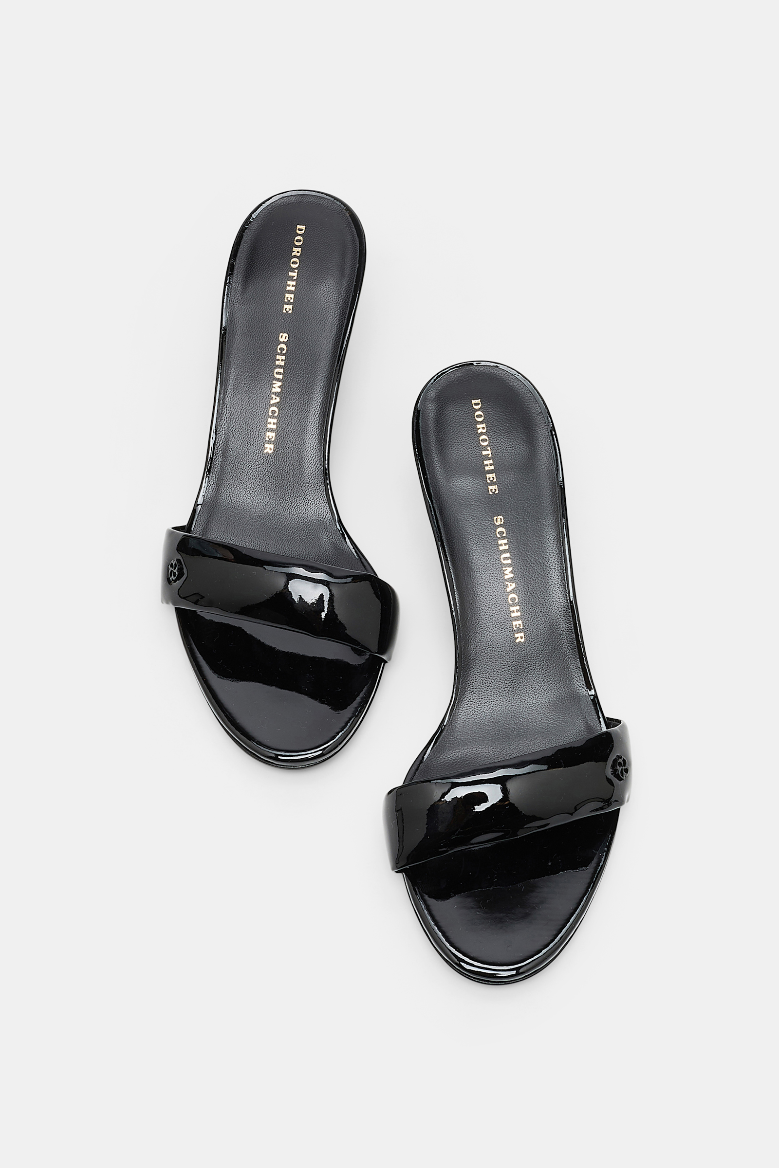 Dorothee Schumacher Shiny Mule Wedges pure black