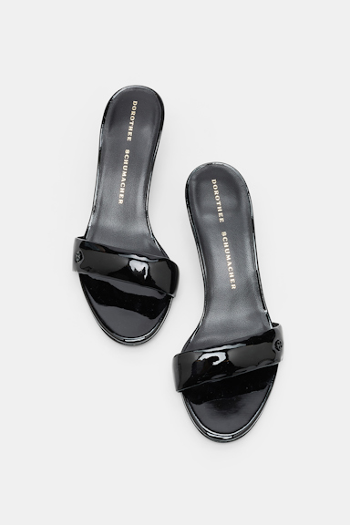 Dorothee Schumacher Patent leather contour wedges pure black