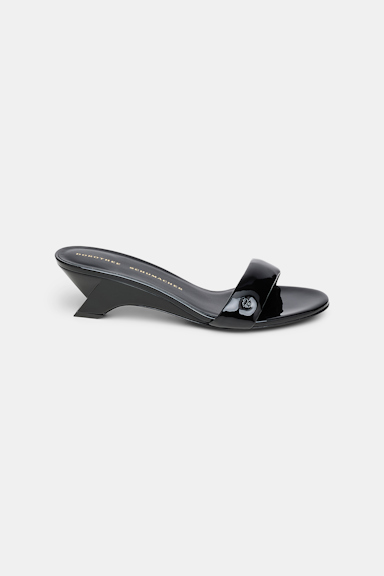 Dorothee Schumacher Shiny Mule Wedges pure black