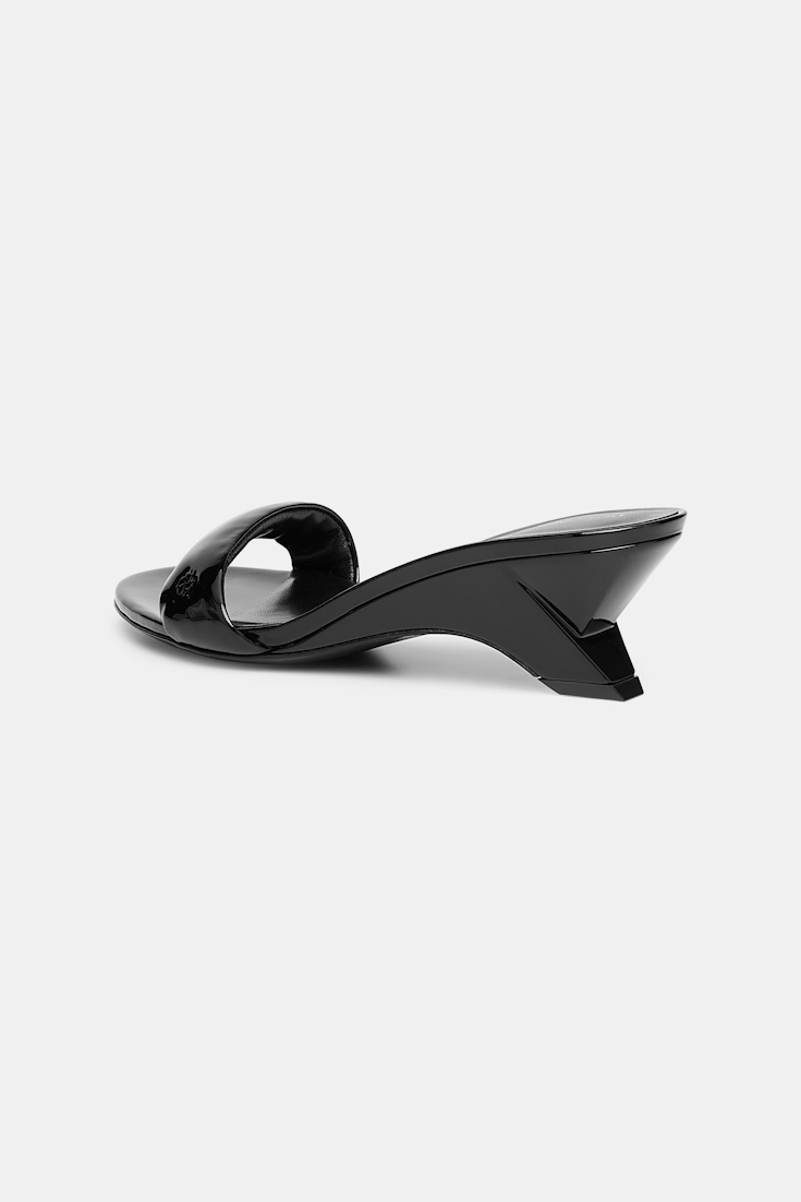 Dorothee Schumacher Shiny Mule Wedges pure black