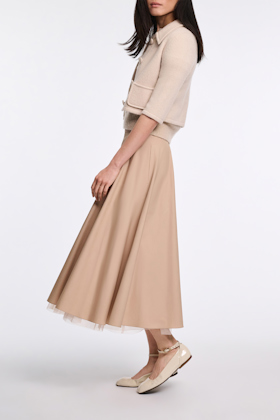 Dorothee Schumacher Patent leather ballerinas with ankle strap ivory