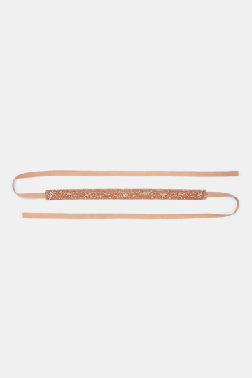 Dorothee Schumacher Von Hand bestickter Bindegürtel burnt brown