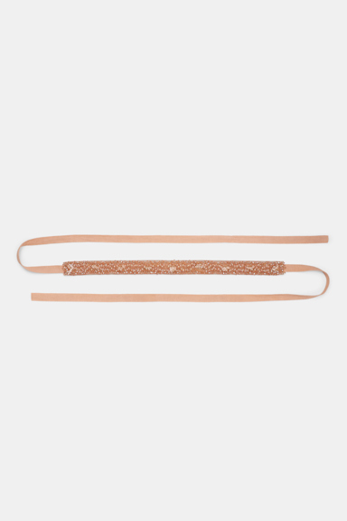 Dorothee Schumacher Von Hand bestickter Bindegürtel burnt brown