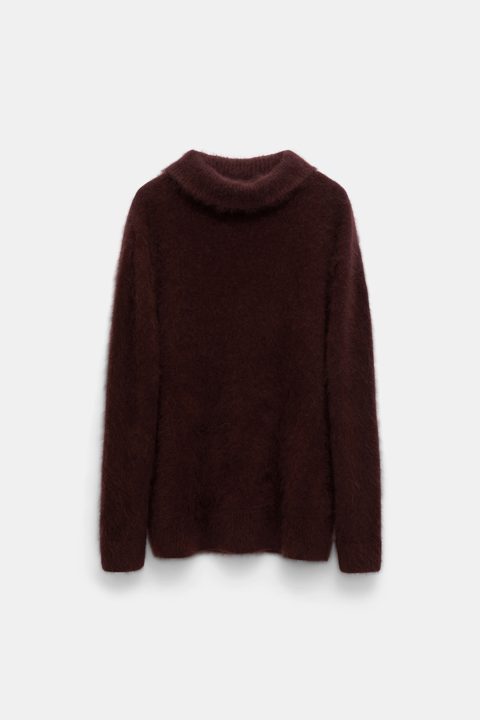 Dorothee Schumacher Virgin Merino-cashmere turtleneck pullover dark chocolate