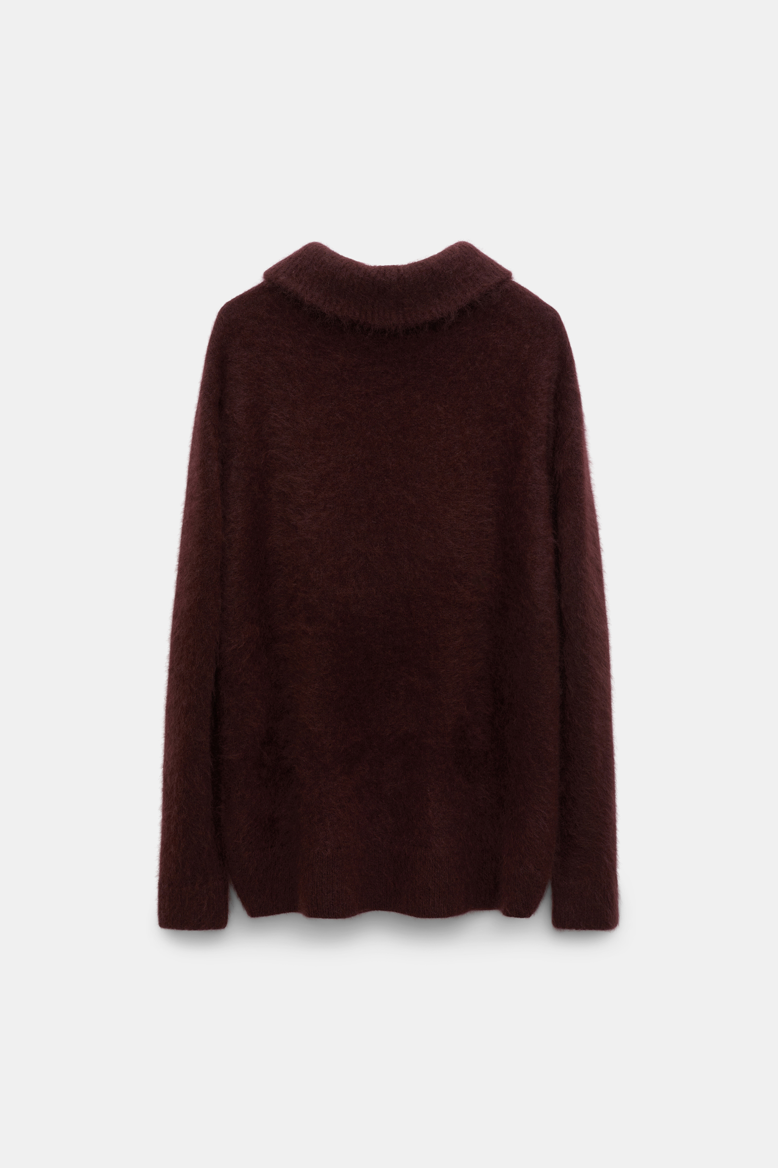 Dorothee Schumacher Virgin Merino-cashmere turtleneck pullover dark chocolate
