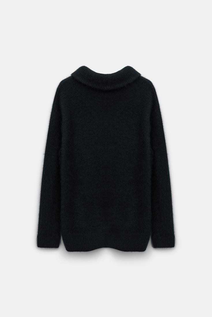 Dorothee Schumacher Virgin Merino-cashmere turtleneck pullover pure black