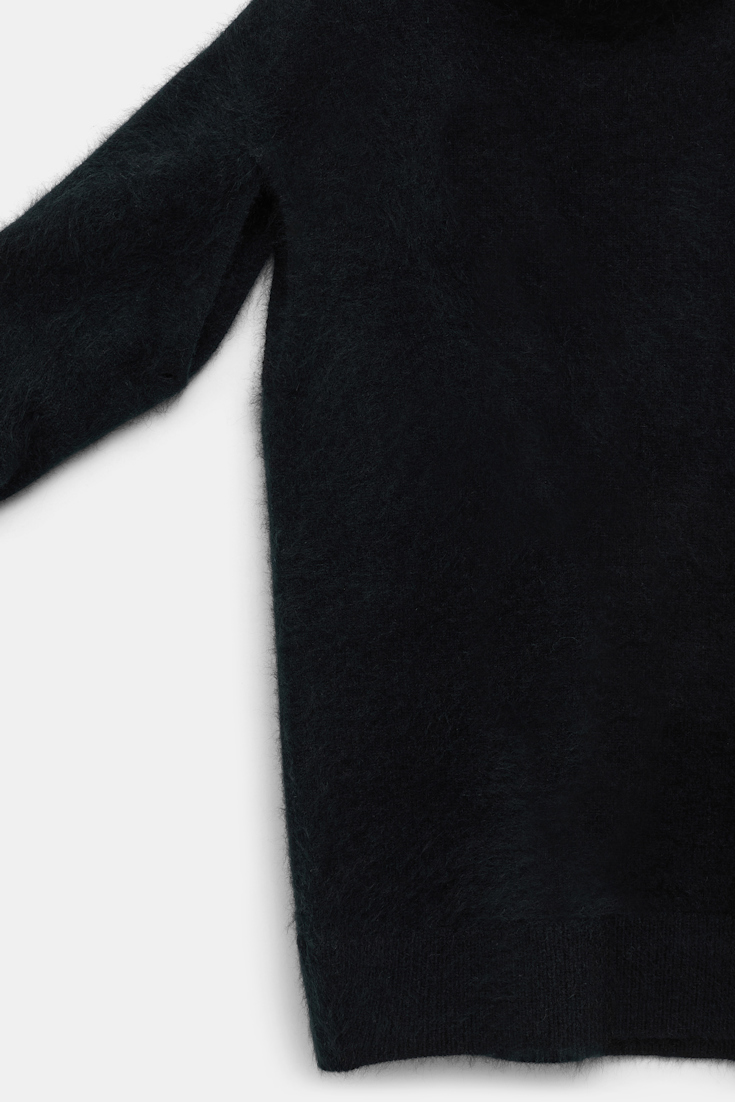 Dorothee Schumacher Virgin Merino-cashmere turtleneck pullover pure black