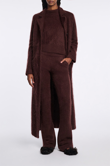 Dorothee Schumacher Virgin Merino-cashmere pants dark chocolate