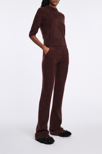 Dorothee Schumacher Virgin Merino-cashmere pants dark chocolate