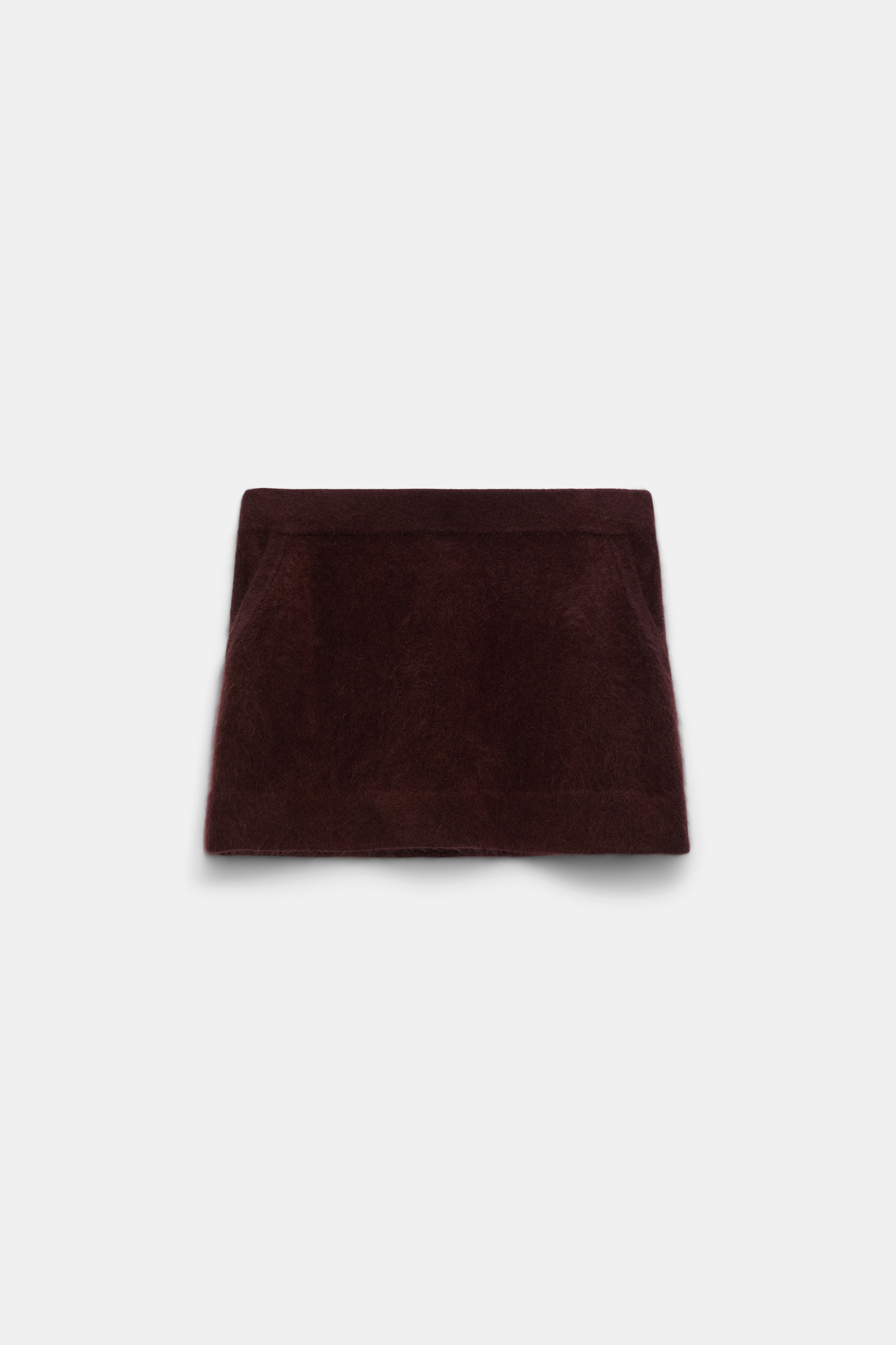 Dorothee Schumacher Virgin Merino-cashmere mini-skirt dark chocolate