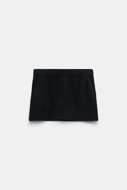 Dorothee Schumacher Fluffy Minirock aus Merino und Kaschmir pure black