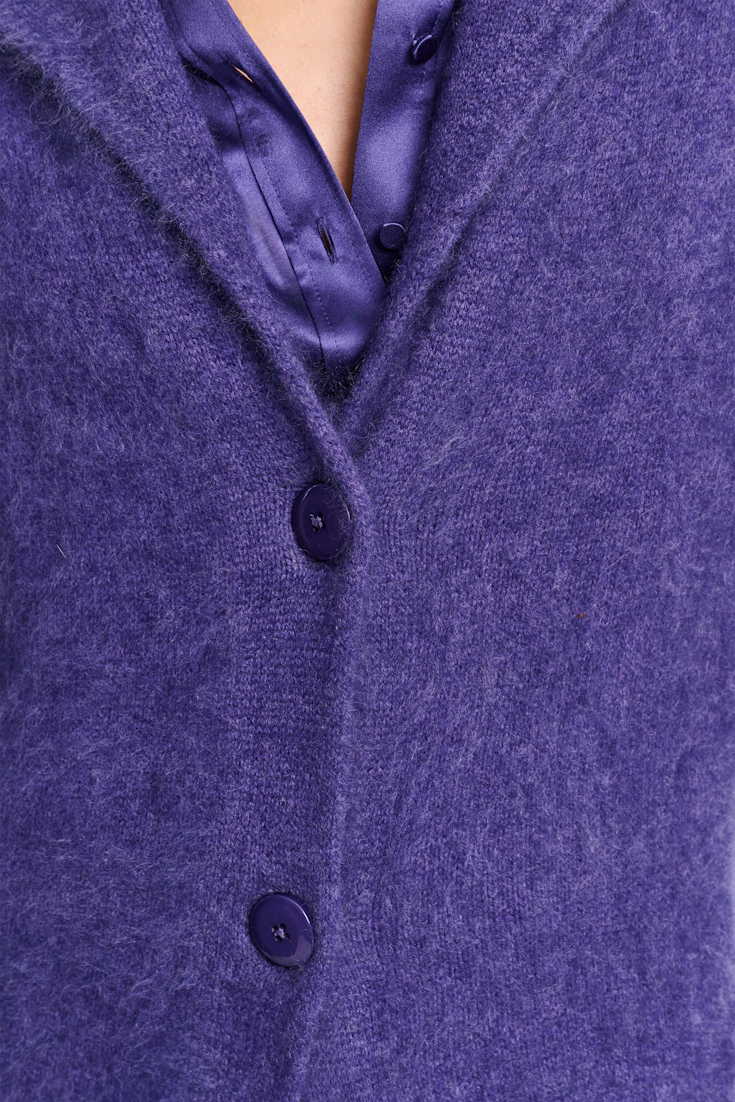 Dorothee Schumacher Fluffy Mantel aus Merino und Kaschmir lavendel night