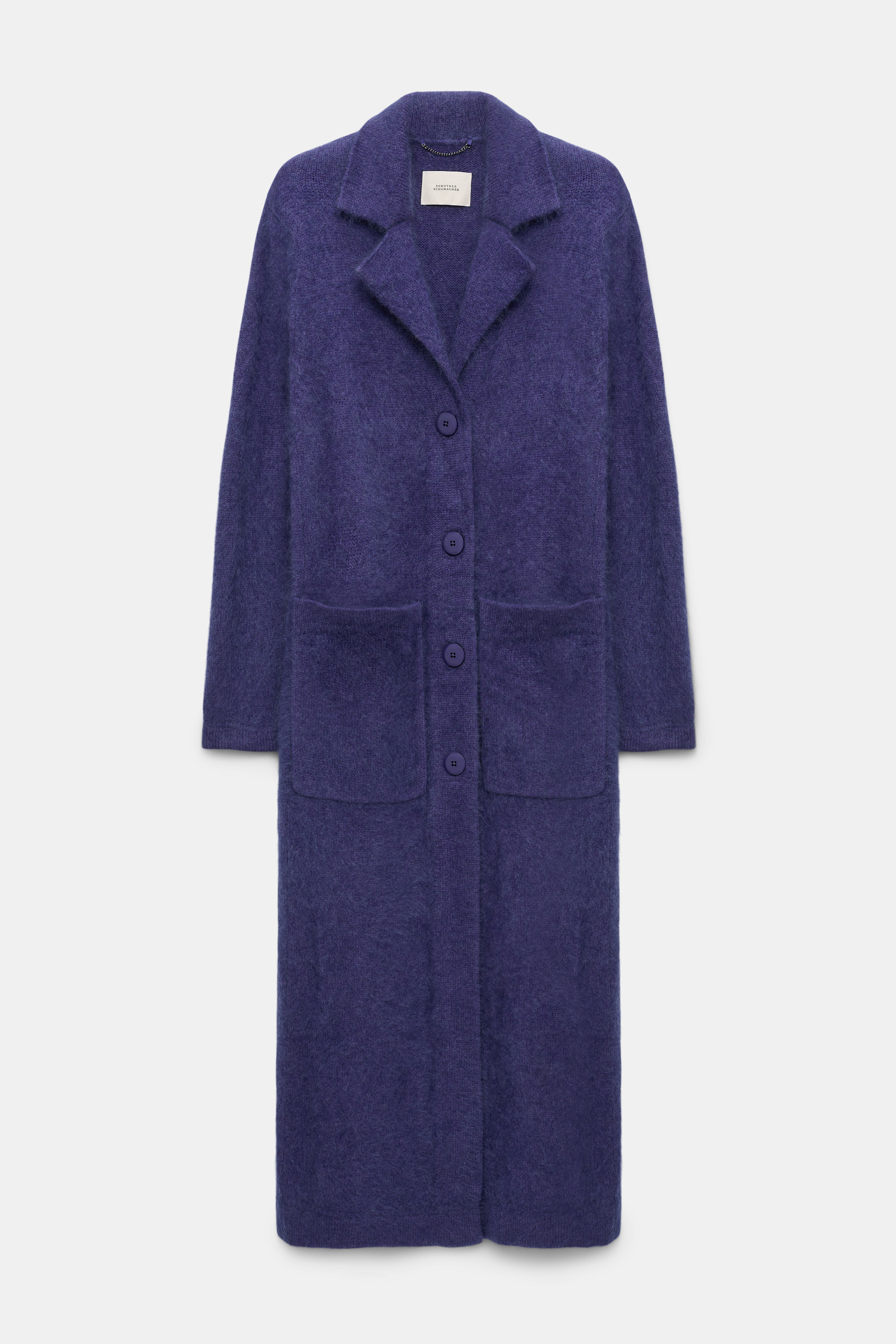 Dorothee Schumacher Fluffy Mantel aus Merino und Kaschmir lavendel night