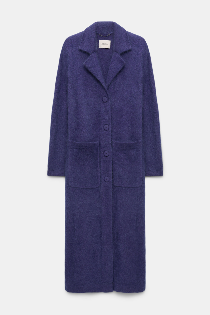 Dorothee Schumacher Fluffy Mantel aus Merino und Kaschmir lavendel night