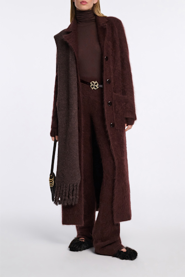 Dorothee Schumacher Virgin Merino-cashmere coat dark chocolate